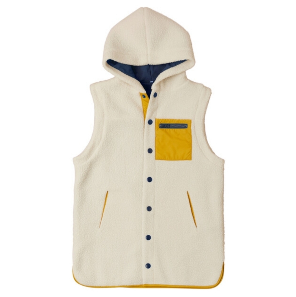 NWT The Sunday Collective 2-In-1 Fleece Jacket, Size 8Y, Color Almond Milk - Picture 2 of 13